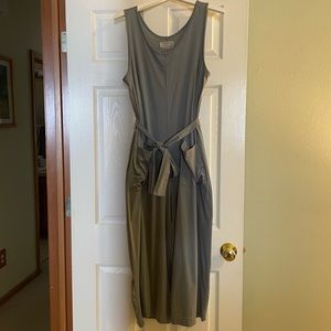 Everlane Luxe Cotton Jumpsuit - Faded Sage - L